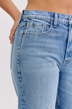 Load image into Gallery viewer, Cello High Rise Dad Denim W/Cuff
