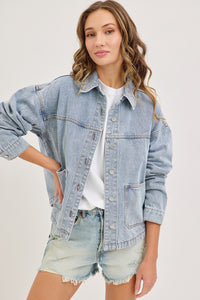 Washed Denim Barn Jacket