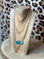 Load image into Gallery viewer, Checkered Pendant Necklace
