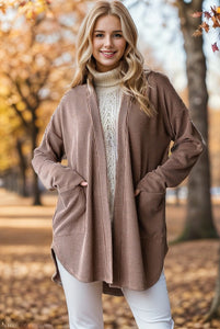 Heimish Carmel Ribbed Cardigan