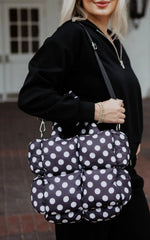 Load image into Gallery viewer, Polka Dot Puff Tote
