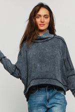 Load image into Gallery viewer, Kori America ~ Mineral Wash Thumbhole Knit Top
