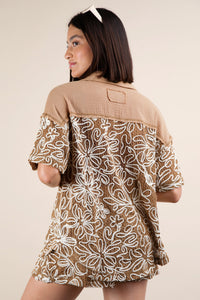 Casual Shirt Top & Short Set