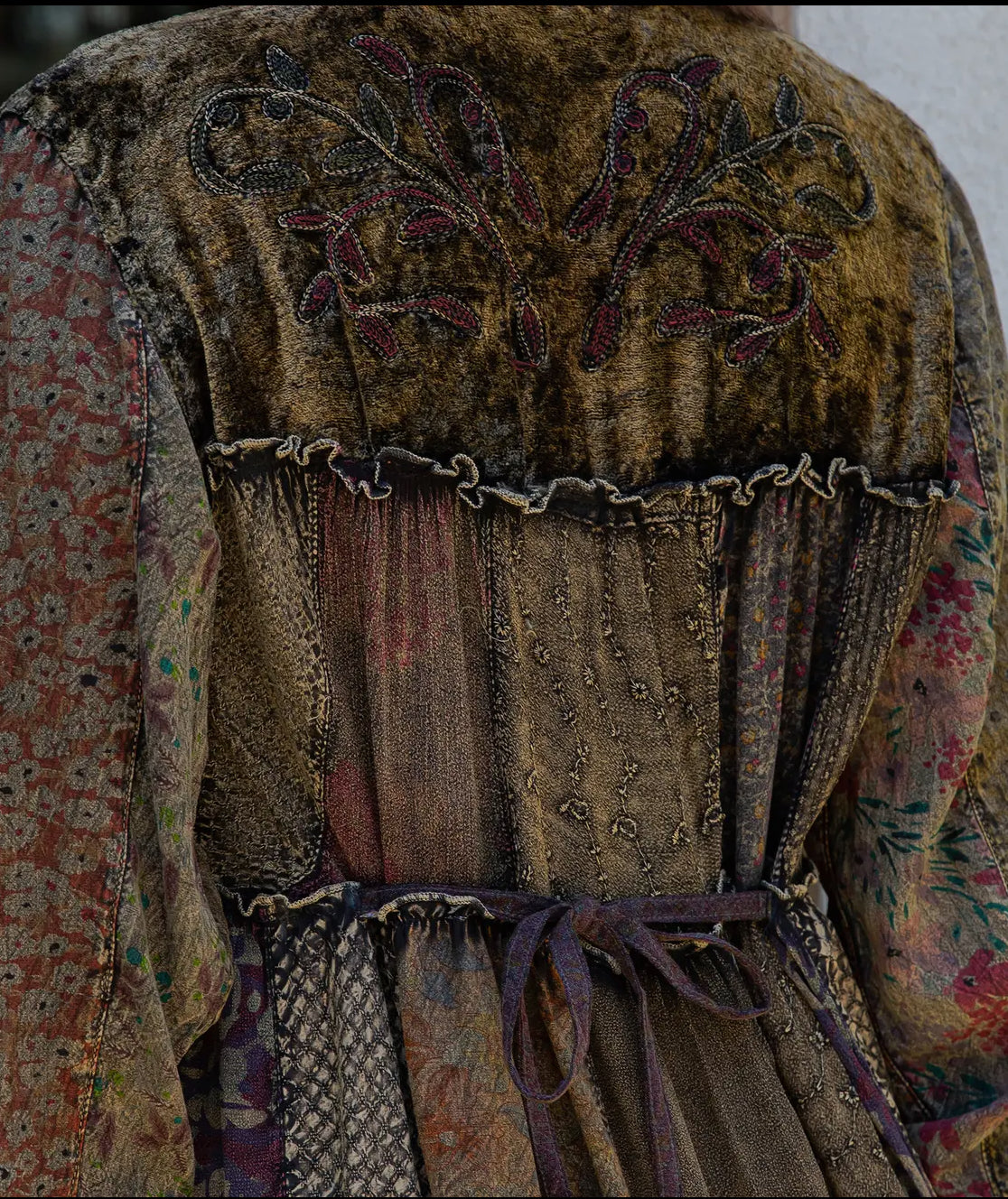 Artisan Embroidered Shirt Dress in
Mixed Motifs