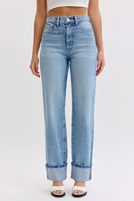 Load image into Gallery viewer, Cello High Rise Dad Denim W/Cuff
