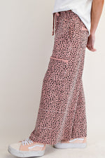 Load image into Gallery viewer, Easel Leopard Antique Rose Mineral Wash Pants
