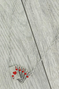 Western Hearts Royal Flush Necklace