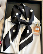 Load image into Gallery viewer, Polka Dot Square Color Block Scarf
