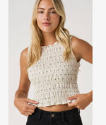 Load image into Gallery viewer, Mittoshop Mini Polka Dot Smocked Crop Top
