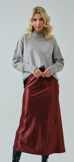 Load image into Gallery viewer, Satin Midi Skirt
