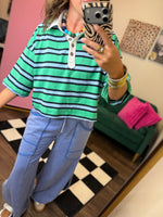 Load image into Gallery viewer, Oversized Rugby Polo Top

