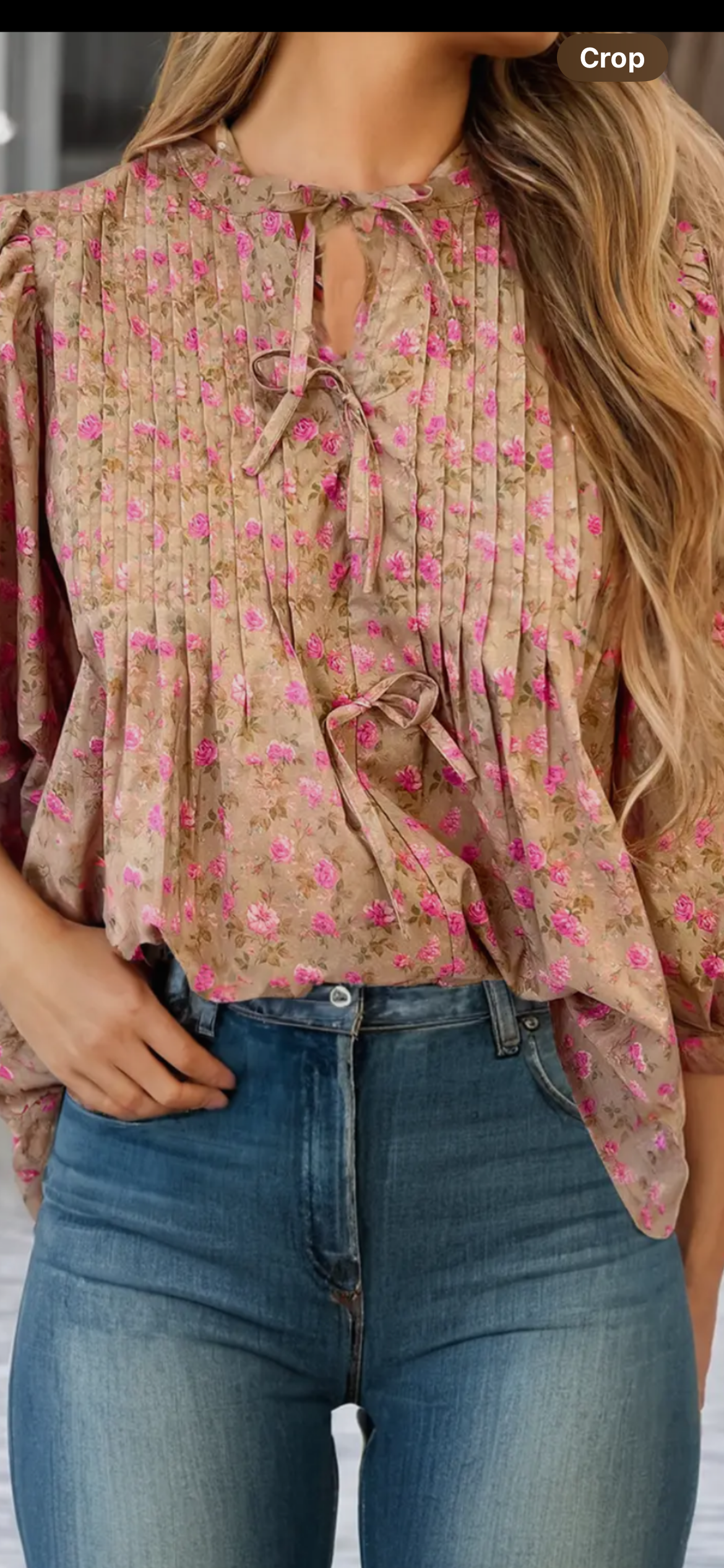 Little Daisy Floral Print Bow Top
