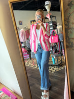 Load image into Gallery viewer, Vertical Stripe Relaxed Blazer
