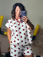 Load image into Gallery viewer, Varsity Polka Dot Scuba Set
