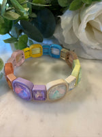Load image into Gallery viewer, Geo Shape Iridescent Stone Bracelet
