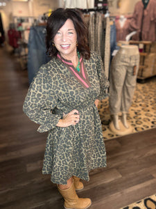 Leopard Print Mini Dress