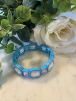 Load image into Gallery viewer, Geo Shape Iridescent Stone Bracelet
