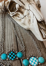 Load image into Gallery viewer, Checkered Pendant Necklace
