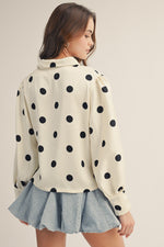Load image into Gallery viewer, Polka Dot Soft Classic Button Up
