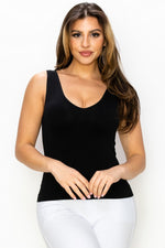 Load image into Gallery viewer, Short Version-Reversible V Neckline Seamless Tank
