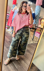 Load image into Gallery viewer, Oddi Camo Washed Elastic Waist Denim
