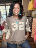 Load image into Gallery viewer, Oddi Washed Vintage Lace Hem Top
