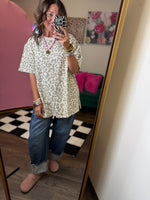 Load image into Gallery viewer, Leopard Oversized Jeweled tee
