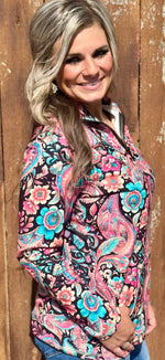 Load image into Gallery viewer, STERLING KREEK ~ MIDNIGHT BLOOM PULLOVER
