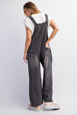 Load image into Gallery viewer, Washed Denim Loose Fit Jumpsuit
