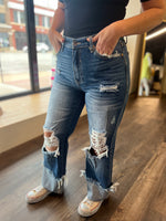 Load image into Gallery viewer, Distressed Cuffed Denim
