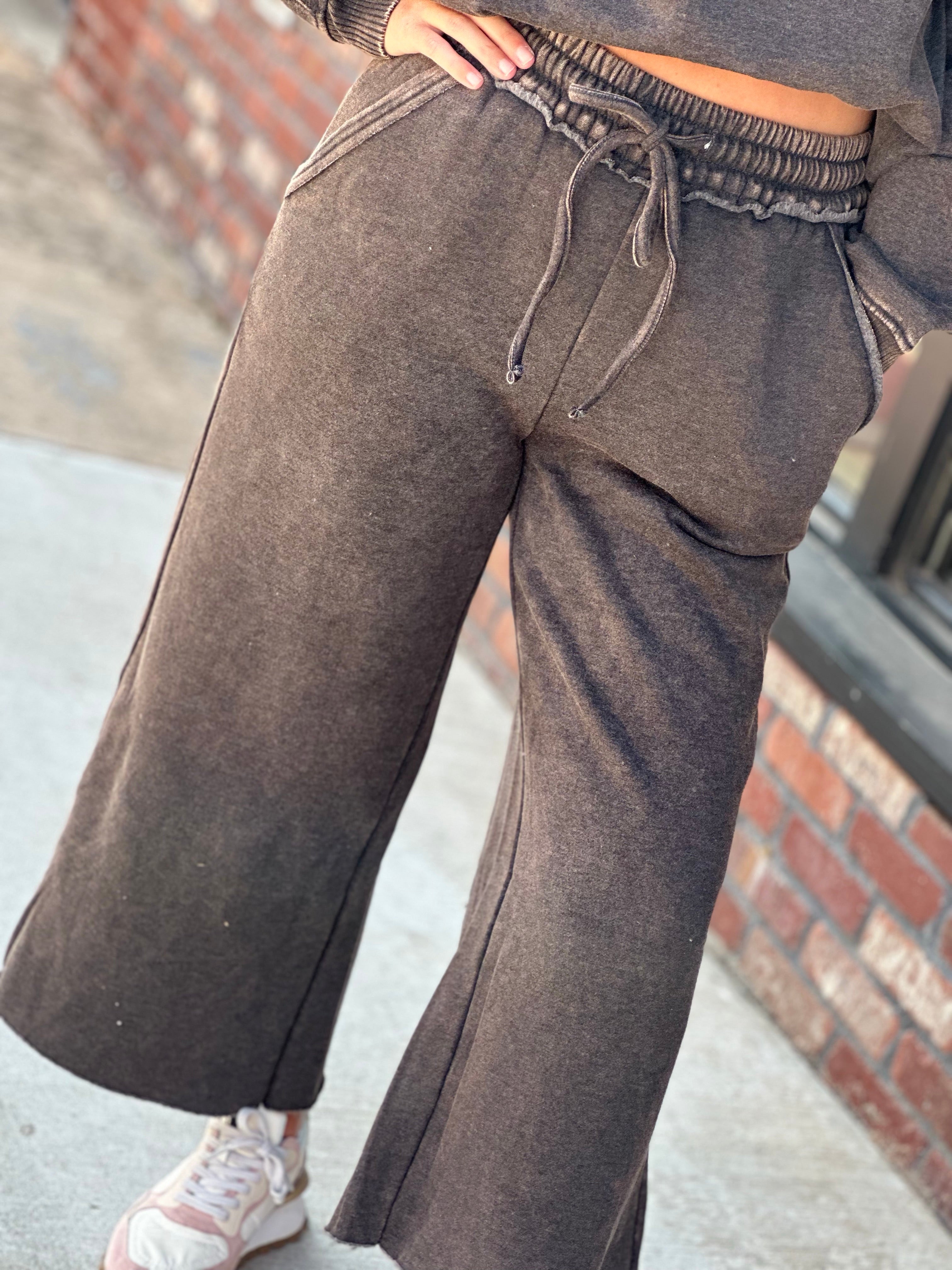 Fleece Palazzo Pants