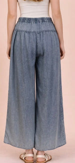 Load image into Gallery viewer, NEW IN ~ Mineral Washed Chambray Wide Leg Pants
