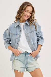 Washed Denim Barn Jacket