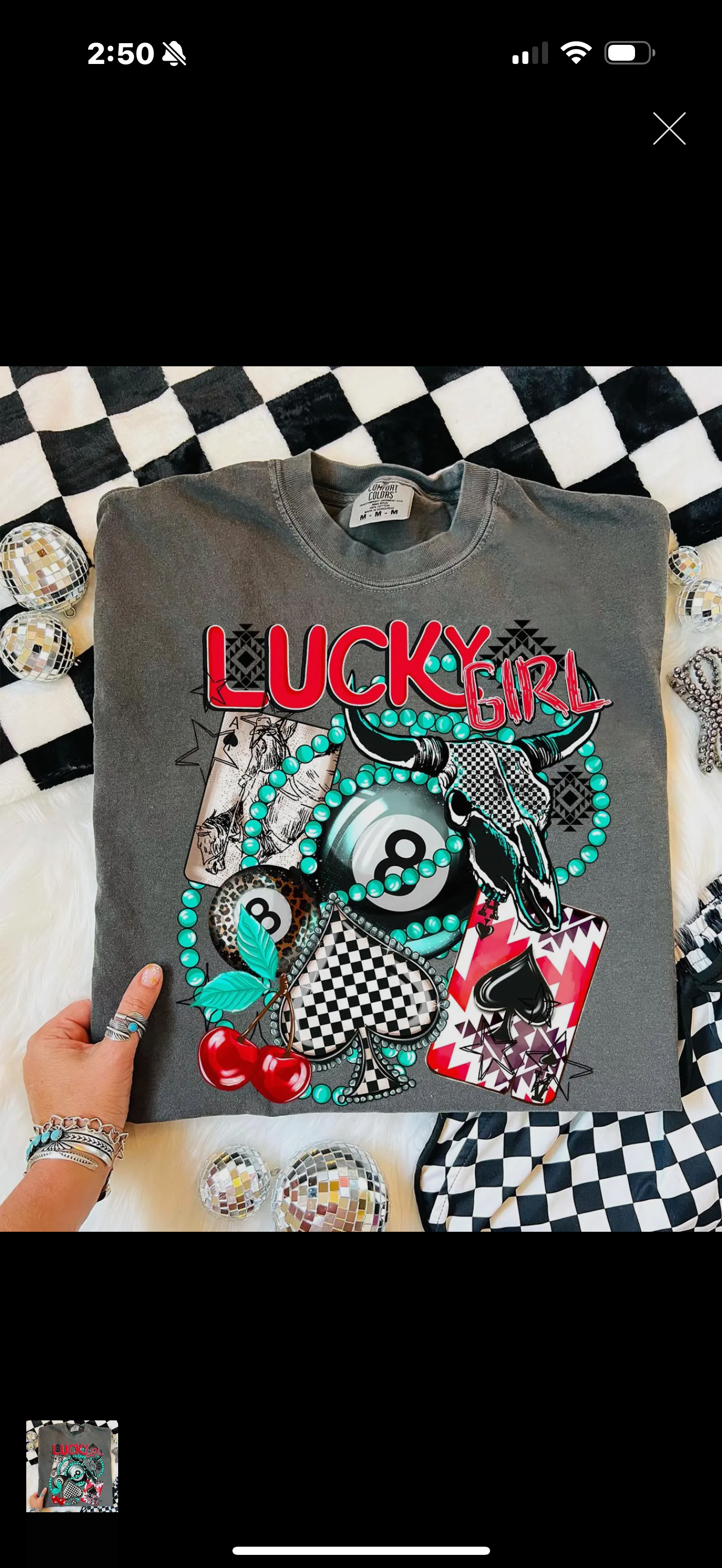 Lucky Girl Checkered - Comfort Color
- Pepper