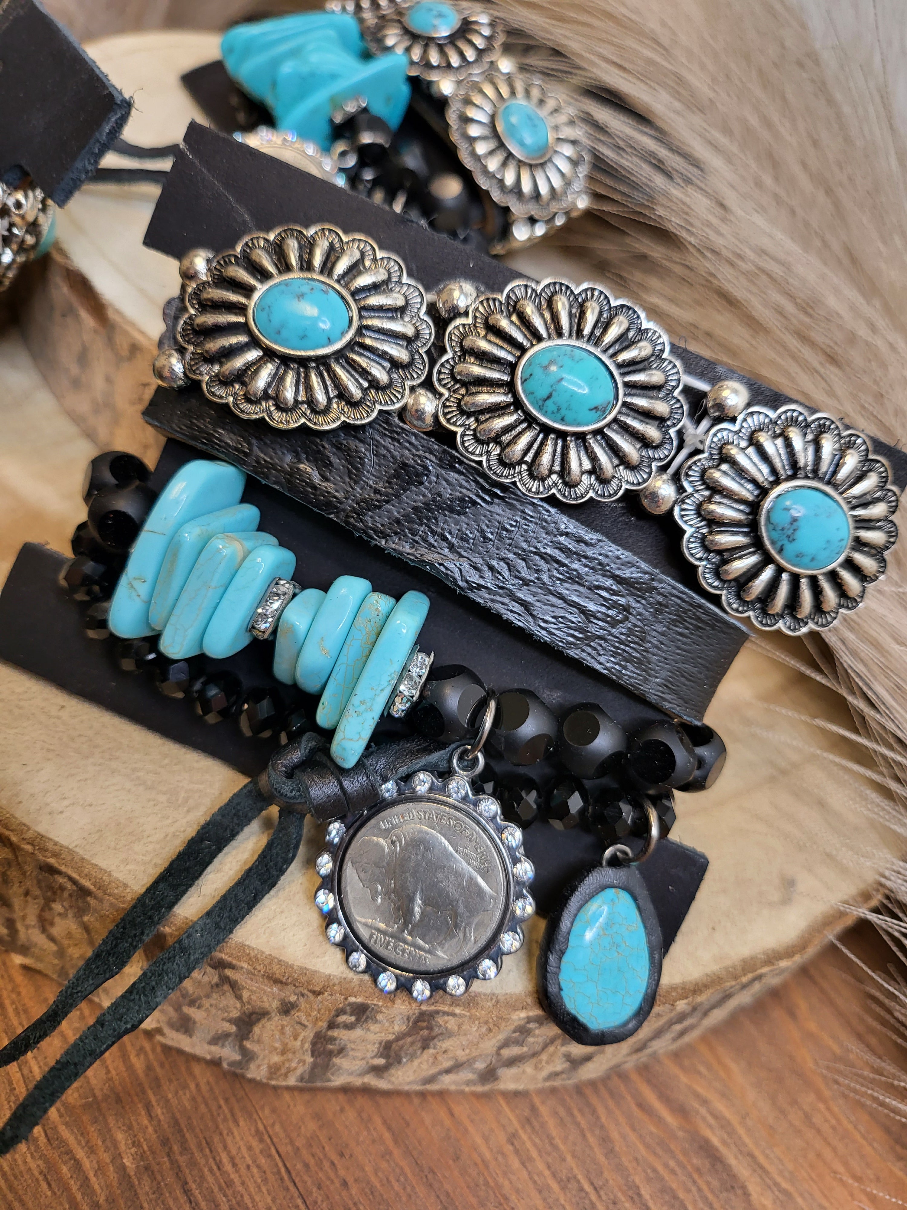 SL Turquoise Stack w/Buffalo Coin