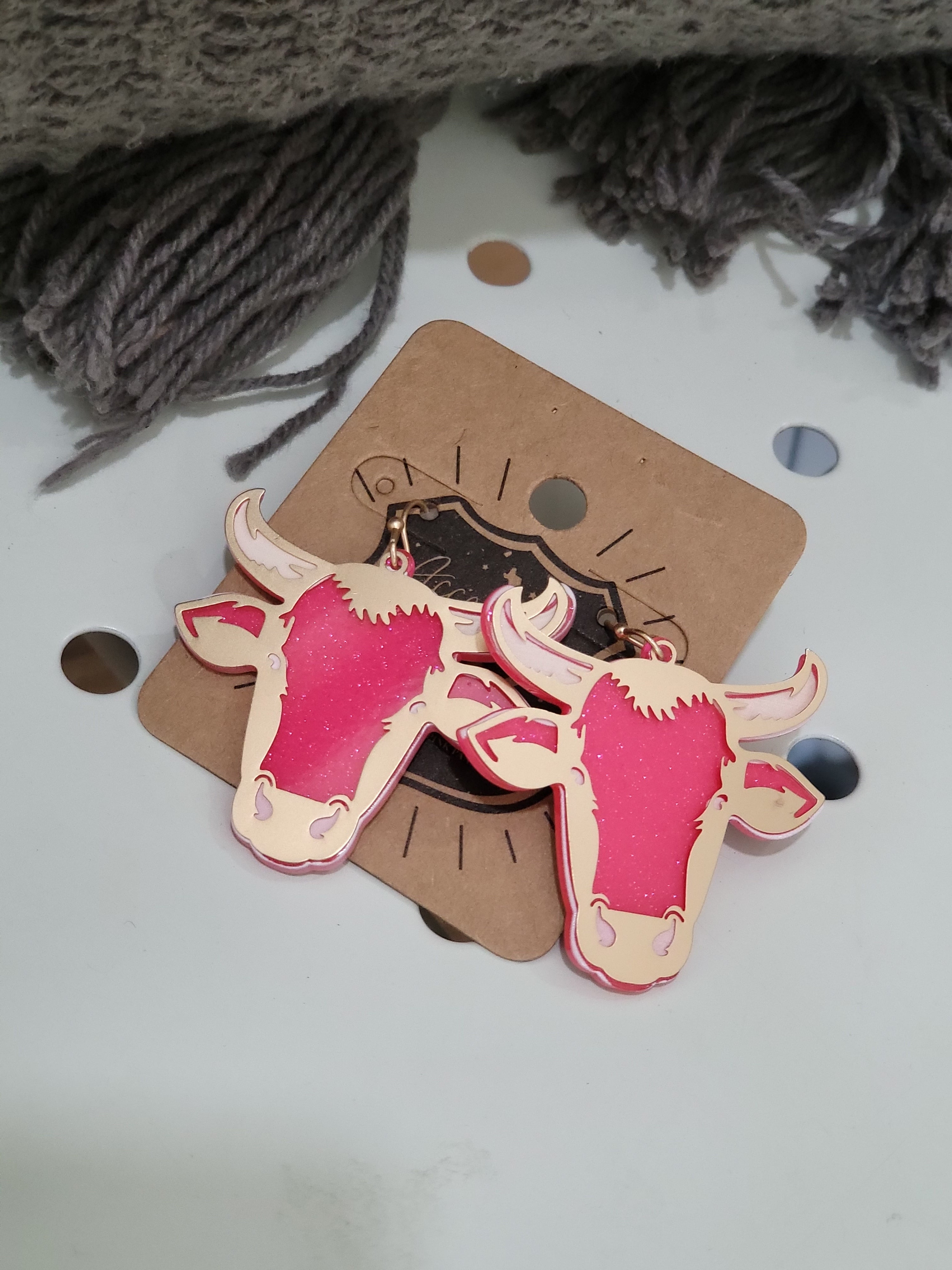 806 Glitter Pink Cow