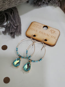 Pink Panache Turquoise Drop w/Beads