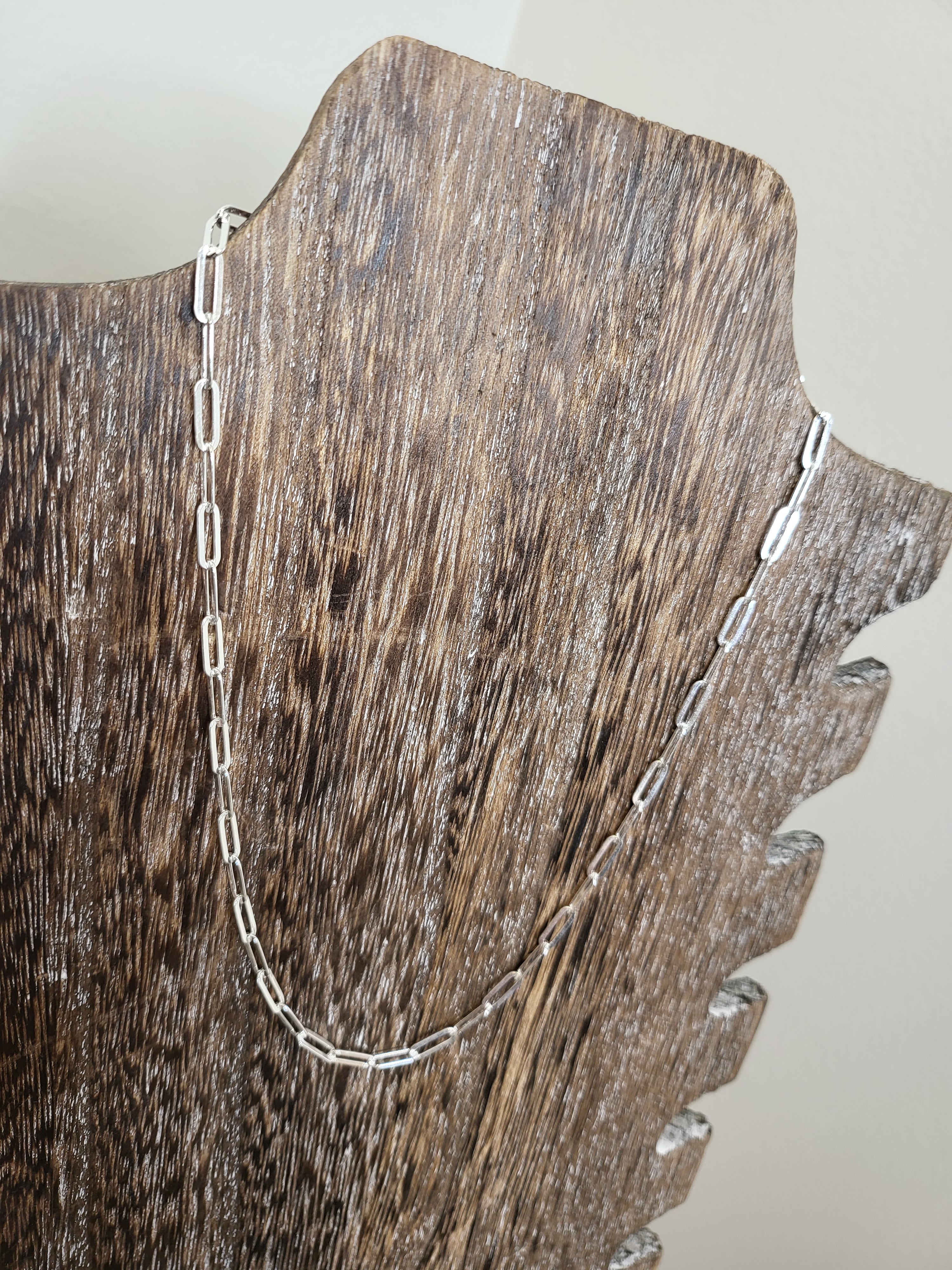 Sterling Silver Paper Clip Chain (flat)