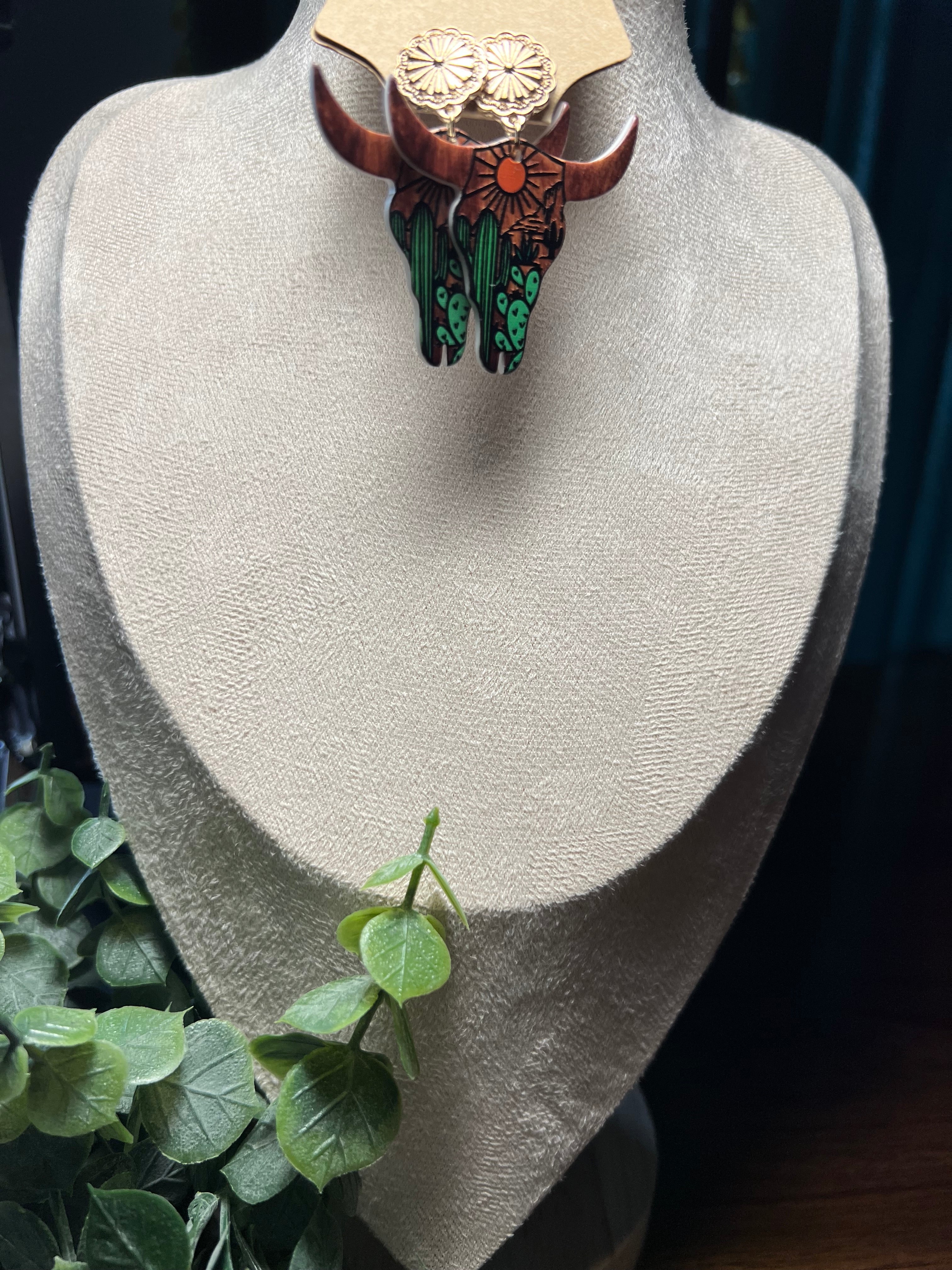 Southwest Longhorn Earrings