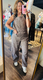 Load image into Gallery viewer, Leopard Slight Barrel Overalls
