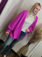 Load image into Gallery viewer, She +Sky Magenta Pink Cardigan

