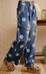 Load image into Gallery viewer, Bibi OVERSIZED Washed Polka Dot Cargo Barrel

