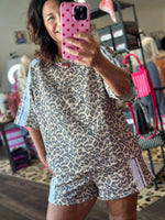 Load image into Gallery viewer, Bibi Leopard Short With Pockets &amp; Lace Detail
