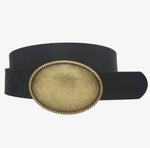 Load image into Gallery viewer, Rope Trimmed Oval Belt Buckle Belt
