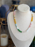 Load image into Gallery viewer, Boho Multi Natural Stone Bead Necklace
