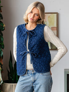 Denim Quilted Vest