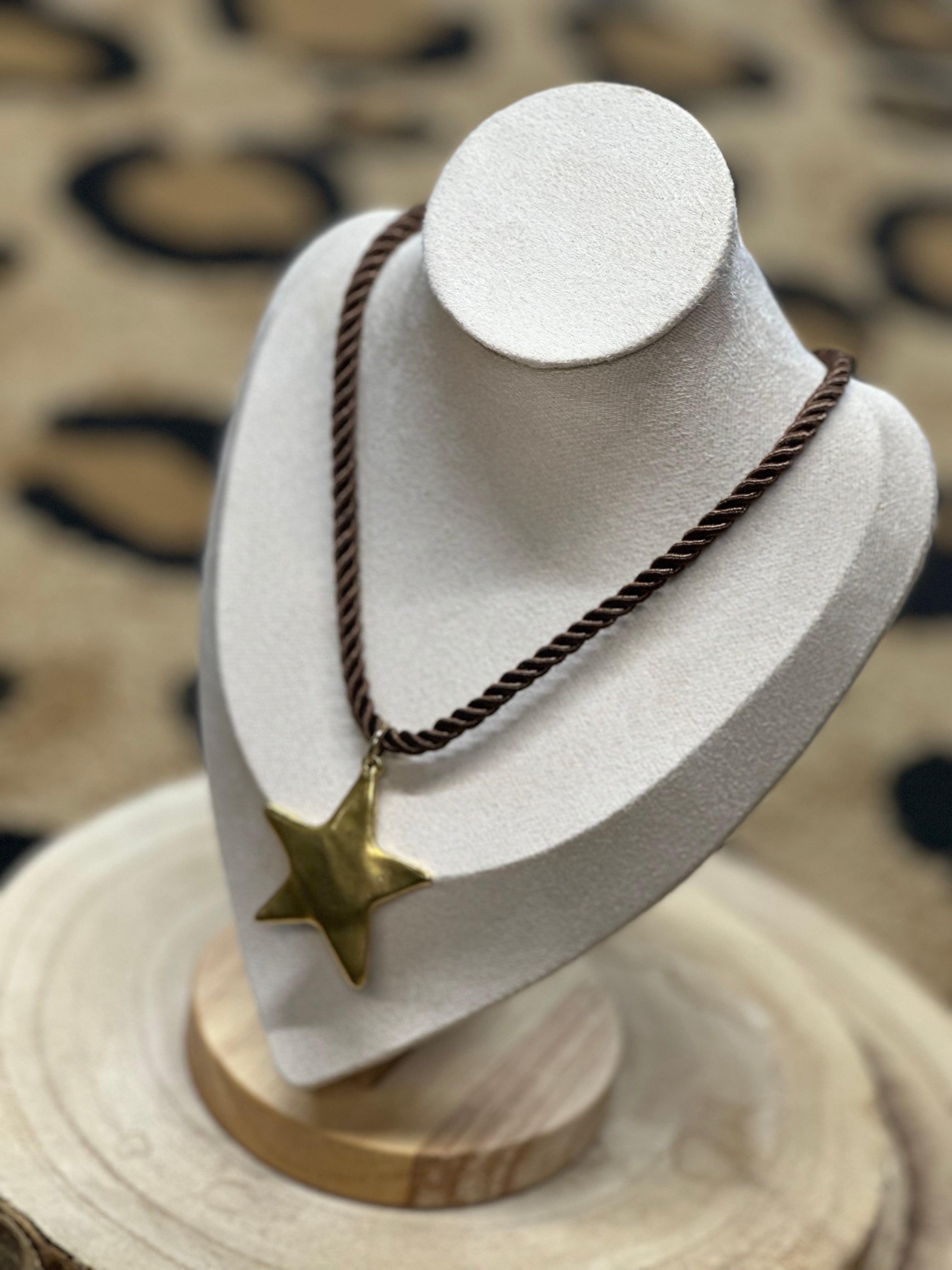 Silk Cord Star Pendant