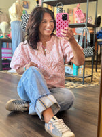 Load image into Gallery viewer, Floral Pattern Textured Blouse
