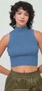 HyFive Ribbed High Neck Knit Top