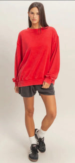 Load image into Gallery viewer, Double Zero ~ Mineral Washed Crew Neck Sweatshirt
